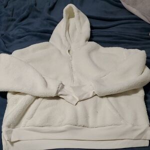 All in Motion Ivory Fleece Jacket 3/4 Zip